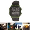Digital Sport Watch Canvas Strap Luminous Waterproof Retro Sport Watch