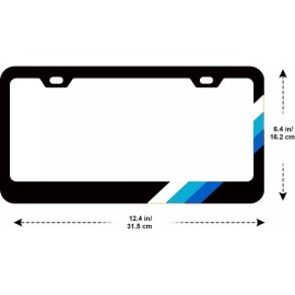 BLVD Toyota Classic Retro Vintage Style Stainless Steel License Plate Frame - Blue