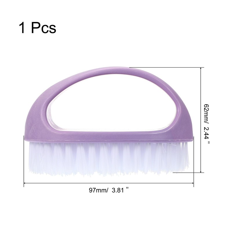 PATIKIL Laundry Scrub Brush Cleaning Brush with D Handle Purple