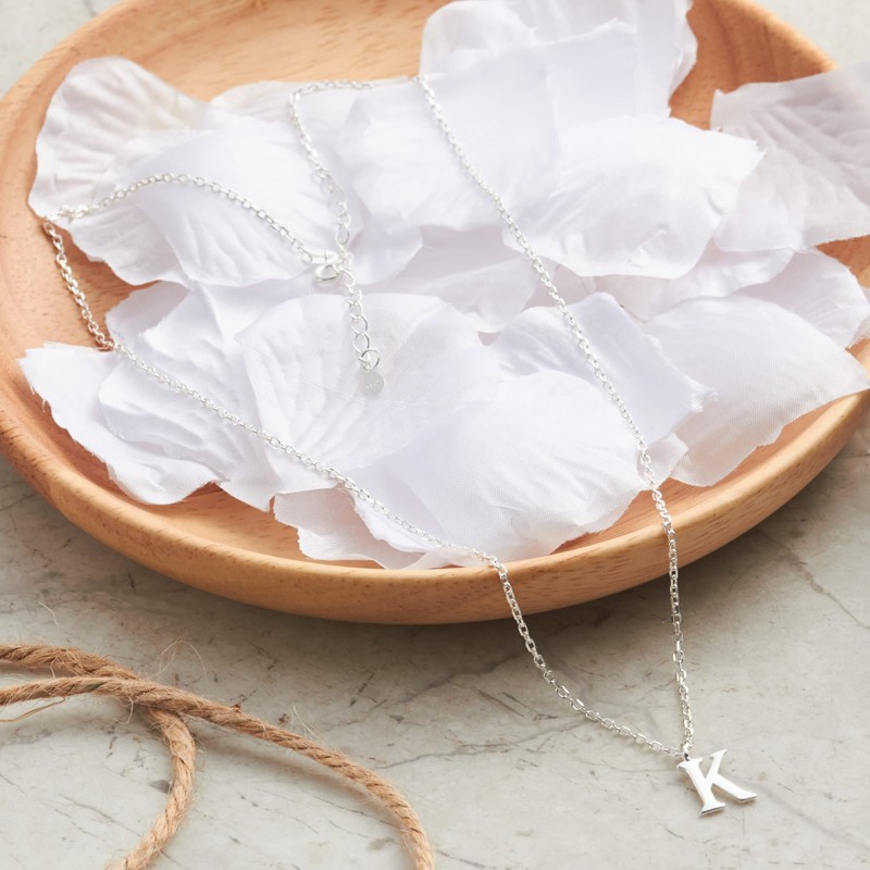 Philip Jones Sterling Silver Initial K Necklace