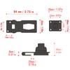 2 Packs 3 inch Keyed Hasp Locks,Twist Knob Keyed Locking