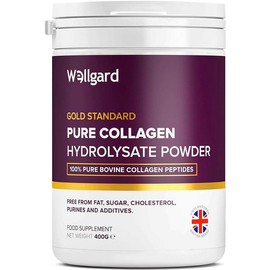 Wellgard Pure Collagen Powder, 400g, 14.1 ounce, Gold Standard Bovine Collagen Peptides Powder, High Levels of The 8 Essential Amino Acids, Made in UK