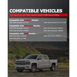 1ST Diesel Fuel Injector Fuel Return Hose line Assembly for Duramax 6.6L LLY LBZ LMM, for Silverado Sierra 2500HD 3500HD 2004-2010, OE: 97328733 98062291