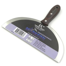 MARKSON Taping Knife 10", Scraper Tool with Pakka Wooden Handle, Round Spackle Knife, Stainless Steel Blade Joint Knife