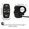 3-in-1 Switch for Headlight Turn Signal and Horn, IP54 Waterproof