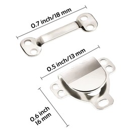 Lakesstory Metal Hook and Eye Nickel Sewing Hooks & Eyes Closure for Bra Trousers Skirt Jeans Dress and Sewing DIY Craft - 4 Sets in a Pack