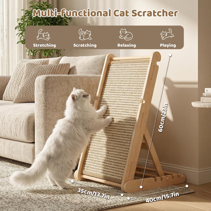 XiaZ Cat Scratcher, 23" Sisal Cats Scratching Board with 5