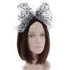 Chiffon Big Bow Headband with Mini Stars - White