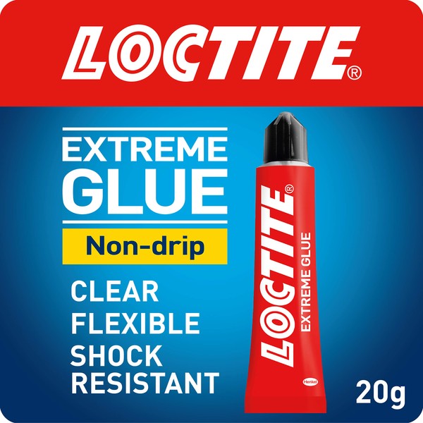 Loctite 2506271 Extreme Glue, Flexible All Purpose Glue with Extreme Resistance, Repair Glue with Non-Drip Formula, Strong Glue for Indoor and Outdoor, 1 x 20g Tube