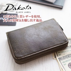 Dakota Black Label BL-626802 Bifold Wallet, Zip Around, Black