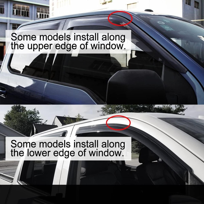 2pcs Original Shatterproof Rainproof Side Window Wind Deflector for Jeep