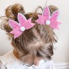 QDTK 2Pcs Easter Hair Clips Glitter Bunny Ear Bow Hair