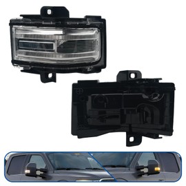 RARAYC Right Side Tow Mirror Compatible with Ford F-150 F250 F350 2015-2025,Turn Signal Mirror Lights,Daytime Running Yellow Dynamic Sequential LED Side Marker Light