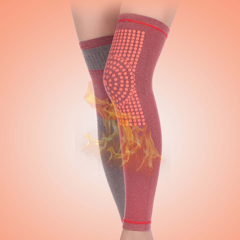 2pcs Compression Knee Brace Breathable Warm Natural Heating Lightweight Portable