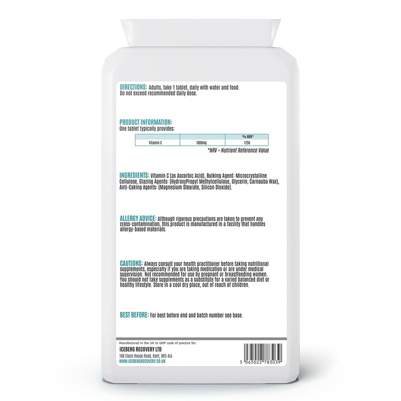 Vitamin C 1000mg – 120 Tablets | High Strength Immune