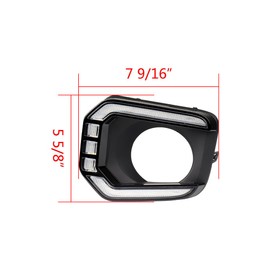 Astra Depot Compatible for 2016-2023 Toyota Tacoma LED DRL Daytime Running Light Dynamic Turn Signal Lamp + Fog Light Bezel TO1039195 5212704020 TO1038195 5212804020