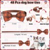 Chicingyou 108 Pcs Fall Plaid Dog Bandanas Bulks Adjustable Striped