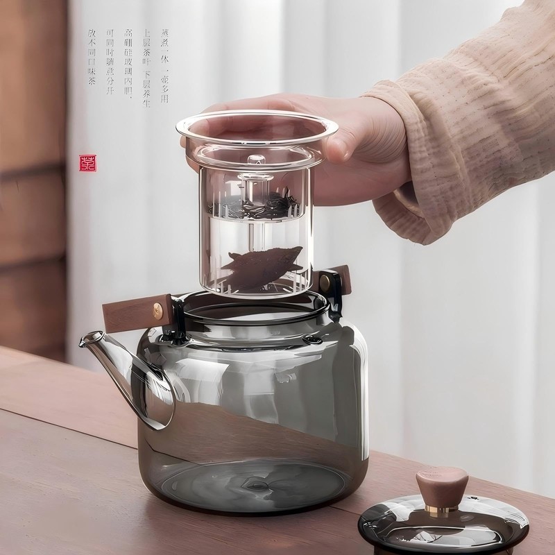 Tea Pot with Infuser for Loose Leaf Tea, Glass Teapot