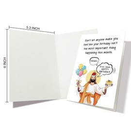 Nchigedy Funny December Birthday Card for Him Her, Jesus Birthday Cards, Humor Bady Card for Men Women, Happy Christmas Bady Cards for Friend