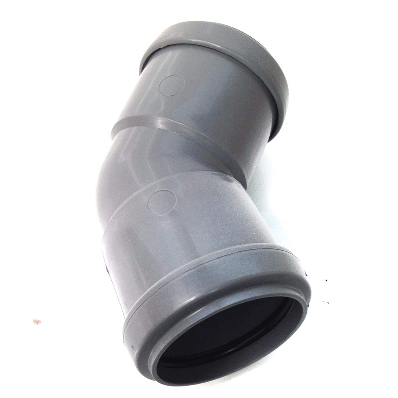 FLOPLAST 32mm Grey Pushfit 135 Degree Waste Pipe Bend