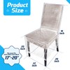 Remagr 8 Pcs Plastic Dining Chair Covers Protectors Clear Protector
