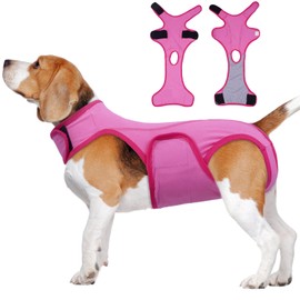 LeLePet Dog Surgery Recovery Suit, Post Surgery Dog Suit for Male and Female, Adjustable Medical Recovery Suit for Dogs After Surgery, Soft Dog Surgical Suit for Wound Protection, Pink 2XL