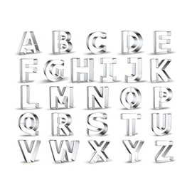 WAVIZJING 26 Pieces Alphabet Letter Cookie Cutters
