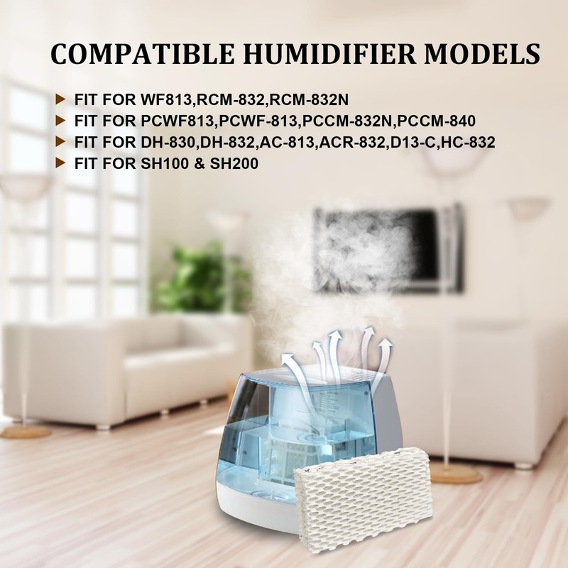 8 Pack Wf813 Eqwf813 Humidifier Filters Compatible with Equate Eqwf813