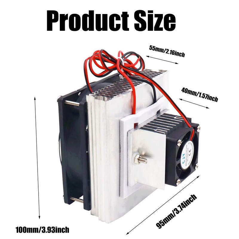 Yrhrol Mini Air Conditioner DC 12V DIY Thermoelectric Peltier Refrigeration