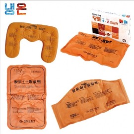 [Nine Shopping] Collection of domestic hot and cold compresses / rayon yarn waist abdomen shoulder PVC medium large hot compress cold compress red clay Fomentation pack Red clay PVC fomentation pack 2ea
