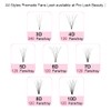 Ready-to-Use Fan Eyelash Extensions, 7D-D-0.07-Mix, Short Stem Volume Eyelashes, 0.07