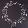 Teyglen Flower Crystal Wedding Hair Vine Bridal Rhinestone Beads Headband