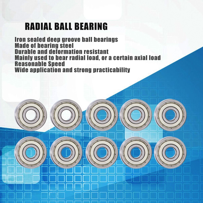 20PCS Miniature Ball Bearings Lightweight Iron Sealed Deep Groove Bearing