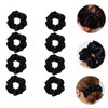 Baluue 8pcs Velour Hair Comfortable Elastic Ponytail Holders for Women