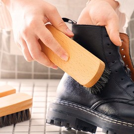 FEMONGY 4-Piece Set Suede Brush for Shoes, Horsehair Brush, Shoe Cleaning Sets, Horsehair Brush, Shoe Brush, Shoe Brush, Shoe Cleaning Brush for Suede Leather, Nubuck, Suede and Suede