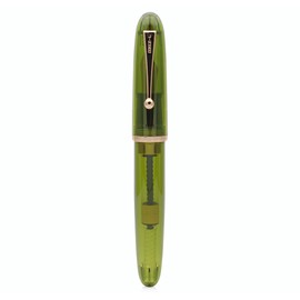 JINHAO DADAO 9019 Fountain Pen Acrylic Ink Pen with Ink Converter (Fine Nib, Transparent Olive Green)