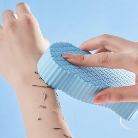 [2count]3D Bath Sponge,Fish Scale Bath Sponge,Mud and Ash Scrubbing Sponge,Exfoliating Bath Sponge,Skin Friendly and Reusable,Alternative to exfoliating Gloves,Random Color.