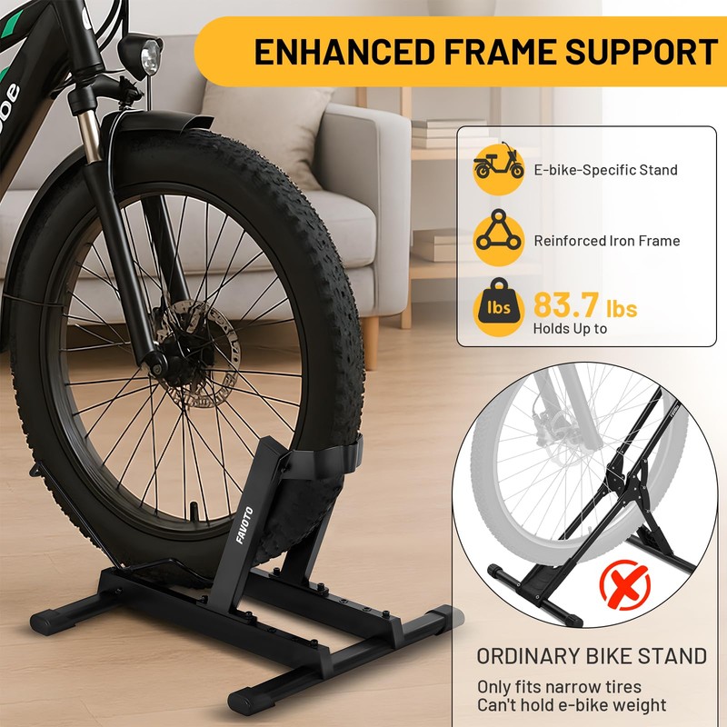 Bike Stand for E-Bike, Road & Mountain Bikes, Fits Up