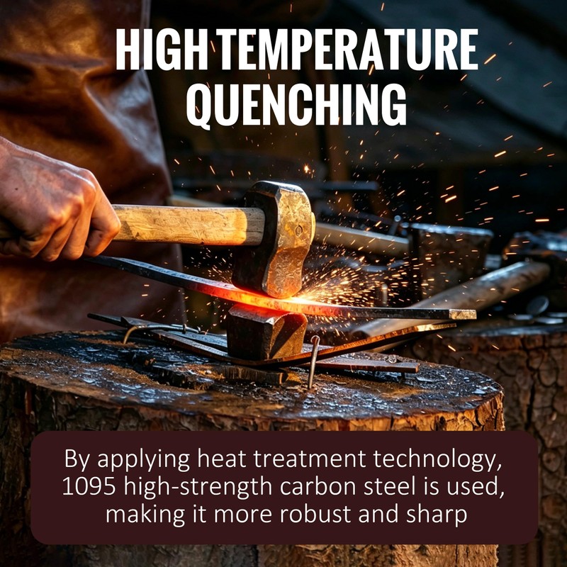 8'' Draw Knife Woodworking Curved Debarking Tool with Ergonomic Handle