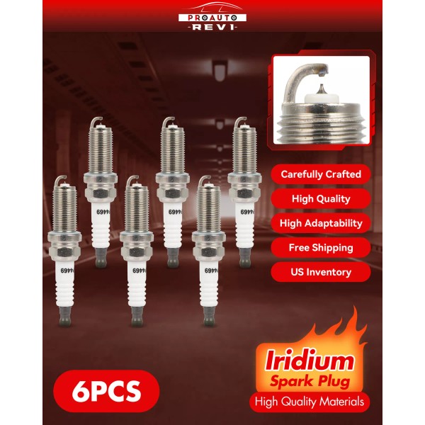 Revi_Proauto Set of 6 Iridium Spark Plugs For 2013-2020 Toyota
