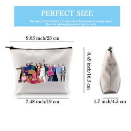 GJTIM Broadway Musical Characters Zipper Pouch Musical Theatre Fans Gift Makeup Bag for Theater Lover (Broadway Characters Bag)