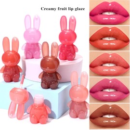 Pintalabios hidratante de conejos, 6 colores, brillo de labios, brillo hidratante, hermosos suministros de maquillaje
