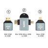 cablecc 3 Stück/Set Micro & Mini HDMI auf HDMI-kompatible 1.4