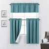 Rooney 3 Piece Thermal Backing Blackout Kitchen Window Curtain Tiers