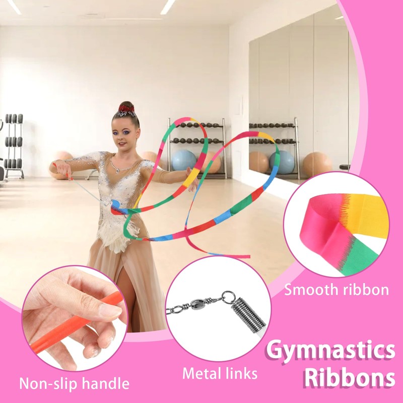 Quynhni Twirling Baton,Baton Twirling 21.6" Stainless Steel 2 Rhythmic Gymnastics
