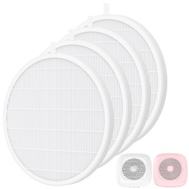 Nail Dust Collector Replacement Filters Compatible with MelodySusie Nail Dust Collectors, Models SPro/ XC320J, 360° Filter 99% of Nail Dust and Fly Ash, Easy to Clean and Reusable, 4 Pack, White