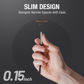 10FT Single Lens Probe, 3.9mm/0.15inch Diameter Semi-Rigid Cable Compatible with MS450 Inspection Camera