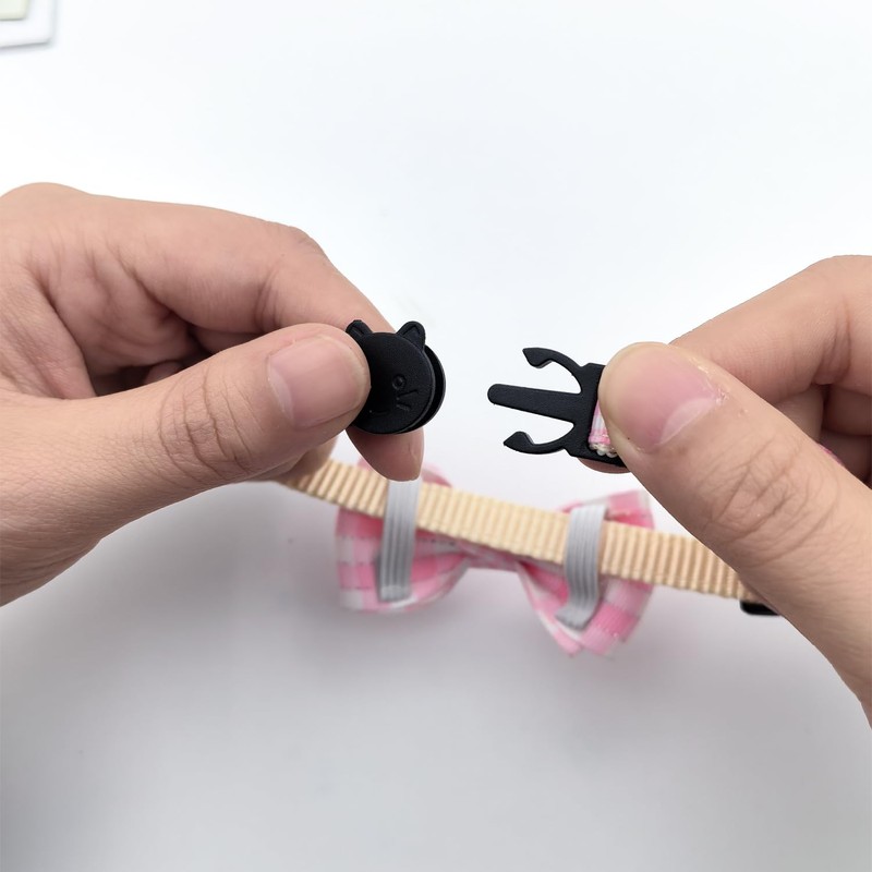 2 Pcs Kitten Bow Tie Collar with Bell Cute Cat