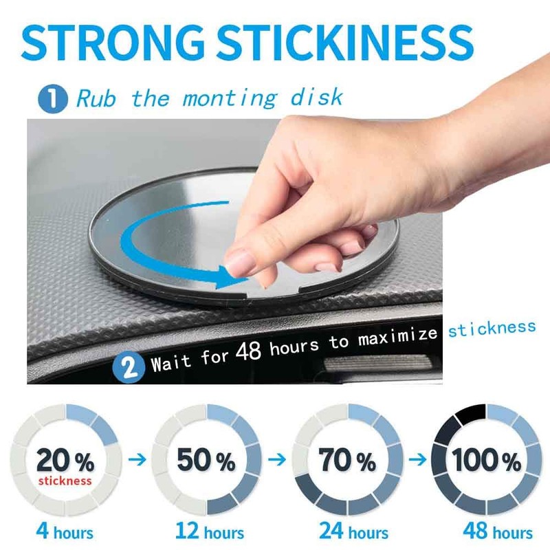 Randconcept - 95mm Adhesive Dashboard Pad Mounting Disk with Adhesive