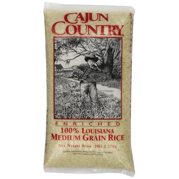 Cajun Country Medium Grain Rice, 5 Pound